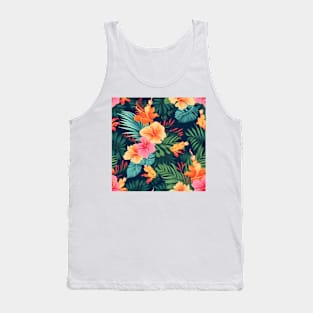 Tropical Flowers Pattern 10 Tank Top